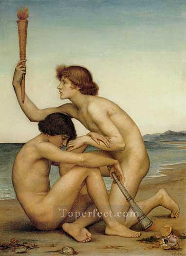 Phosphorus and Hesperus Pre Raphaelite Evelyn De Morgan Oil Paintings